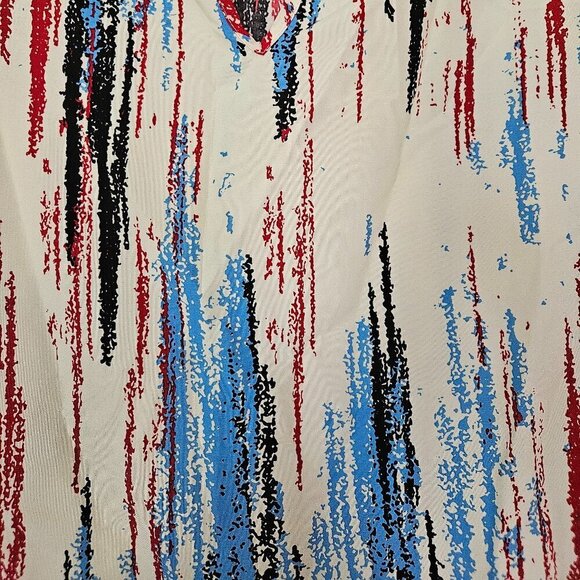 Emery Rose | Blue, REd and Black  Blouse | Size Large - Picture 3 of 8